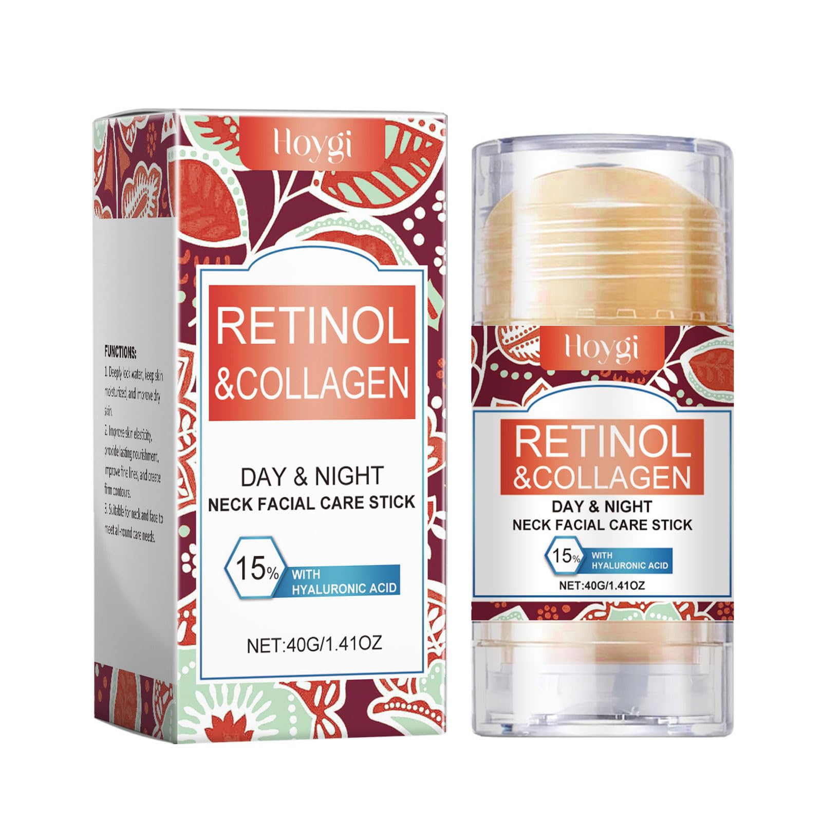 Retinol & Collagen Neck Facial Care Stick for Anti Aging Firming and Hydrating Skin Tighten and Repair Sagging.Day & Nig