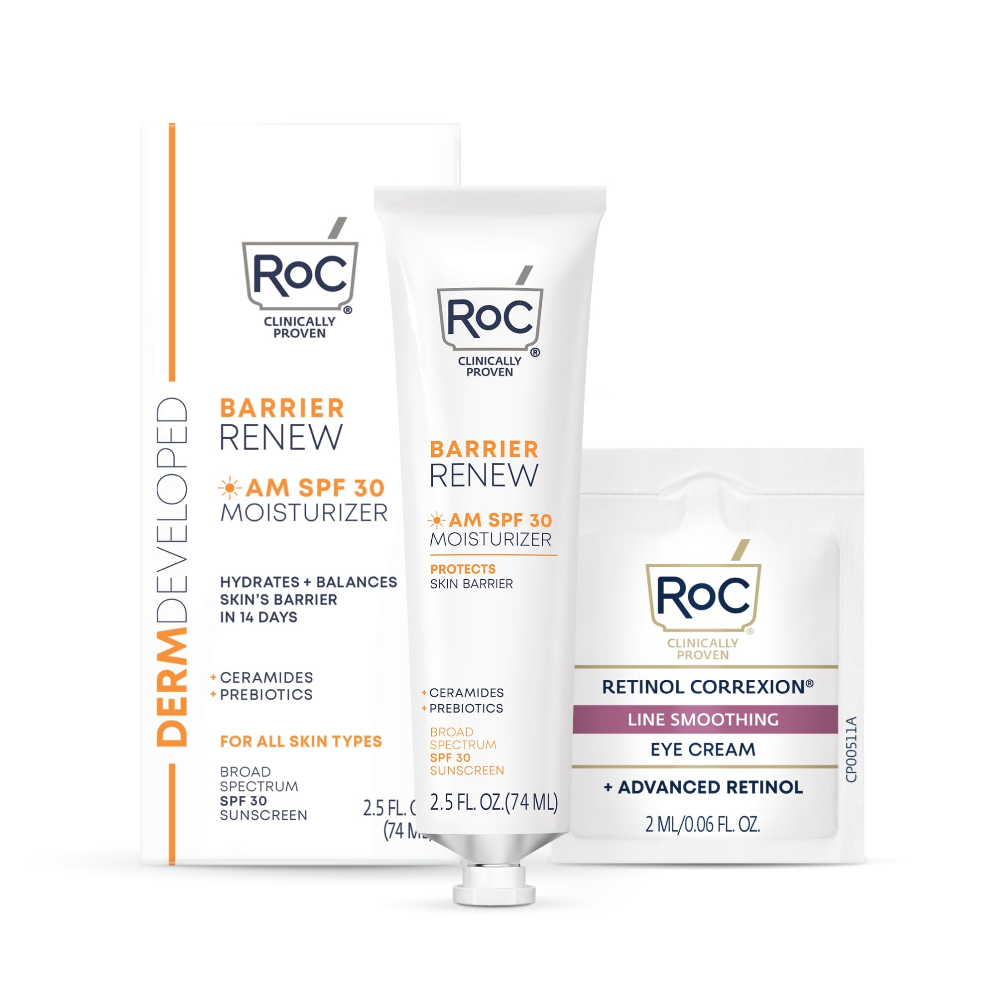 RoC Barrier Renew Day Cream with SPF 30 Prices, Moisturizer with Ceramides & Prebiotics for Dry Skin, Suitable for All S