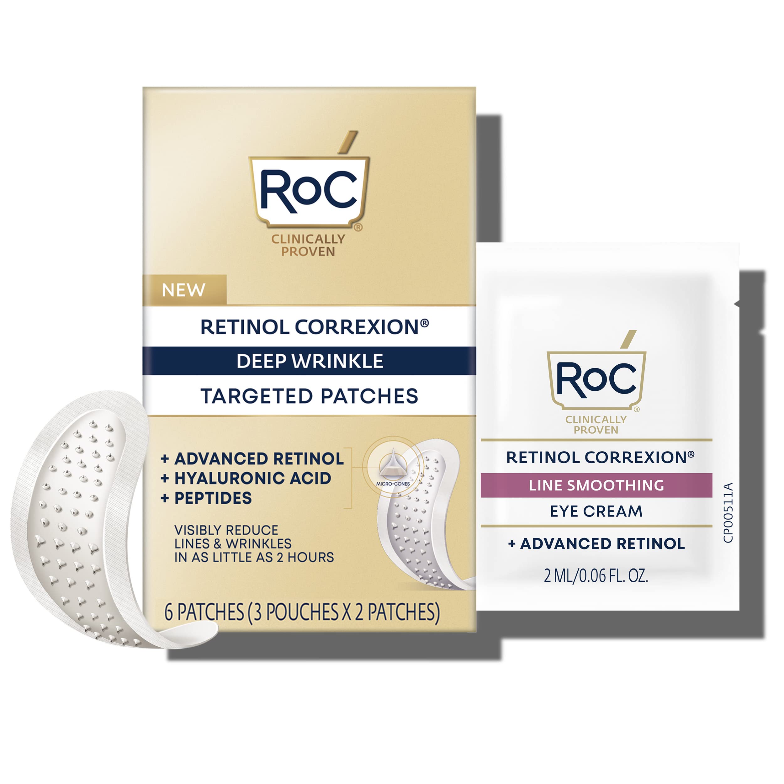 RoC Retinol Correxion Deep Wrinkle non-invasive targeted patches for eye and forehead (6 patches)
RoC Retinol Correxion