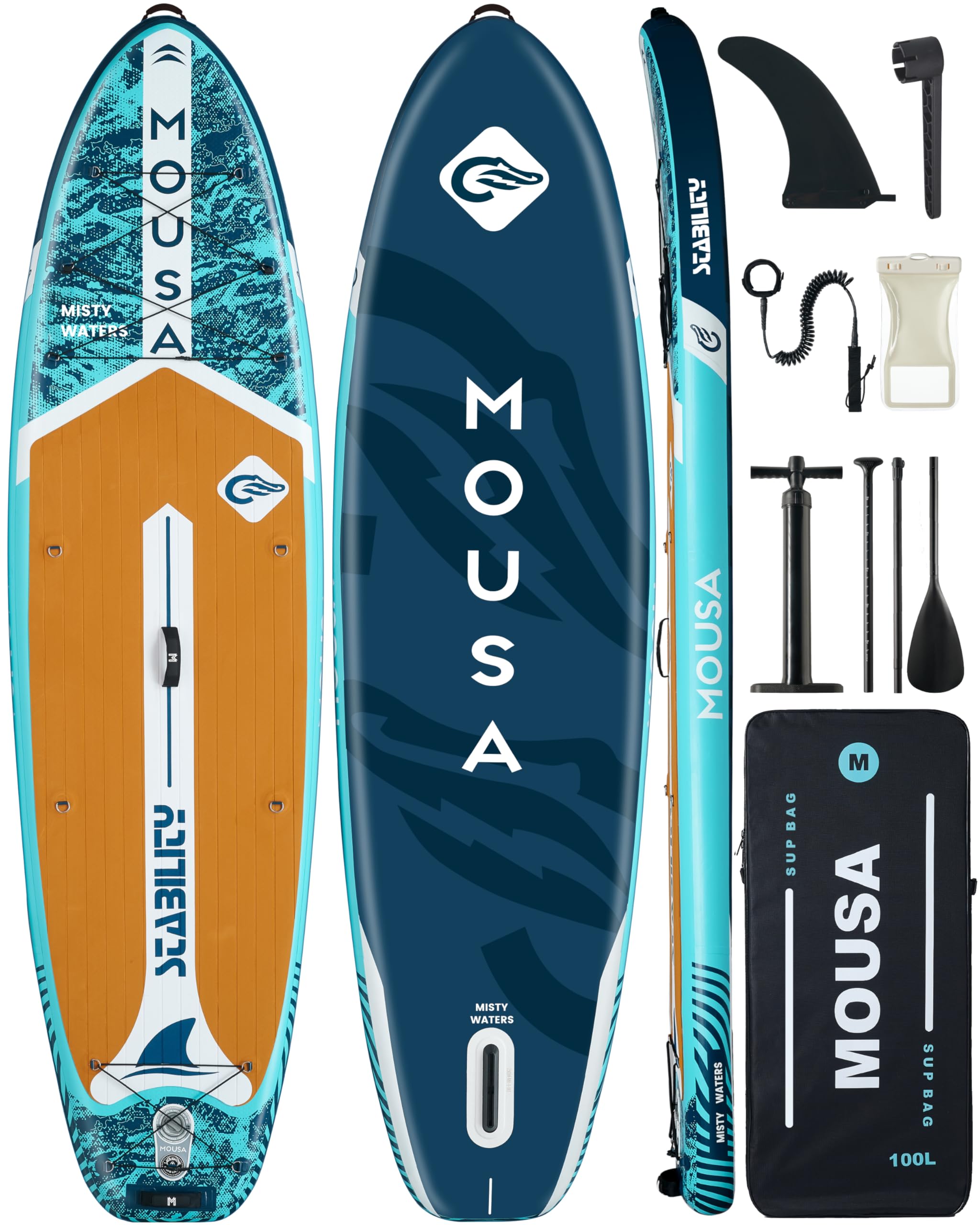 Mousa Stable 11'×35" Extra Wide Inflatable SUP Board for Family
| Mousa Anti-Slip Full EVA Deck 11'×35" Inflatable Stan